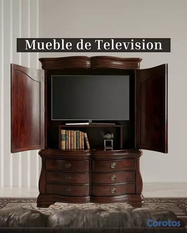 muebles y colchones - 🏰 MUEBLE DE TELEVISION CENTRO DE ENTRETENIMIENTO DE LUJO 🏰 5