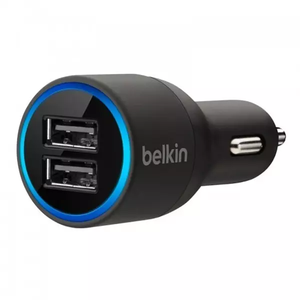 accesorios para electronica - CARGADOR BELKIN PARA CARRO DOBLE PUERTO CON CABLE MICRO USB 3