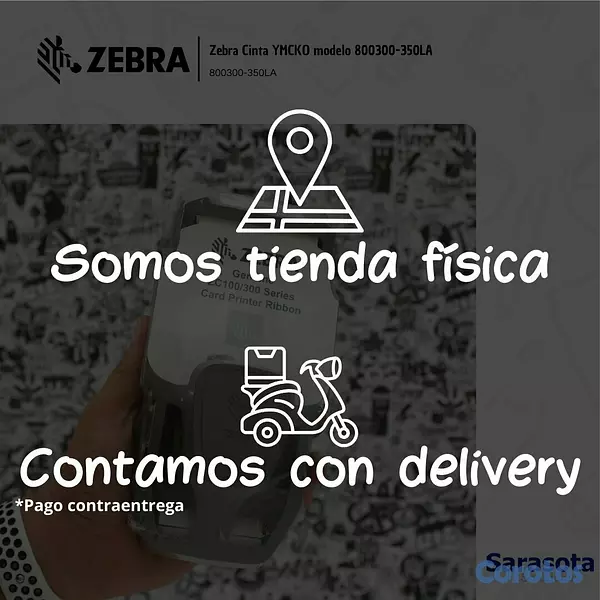 accesorios para electronica - Zebra Cinta Color YMCKO 800300-350LA 2