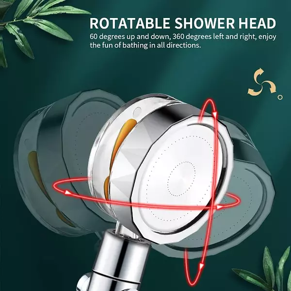 herramientas, jardines y exterior - Cabezales de ducha de alta presión giratorio tipo spa con carga turbo 360 4