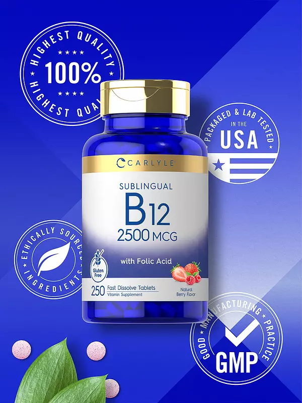 Salud y Equipamiento Médico - Vitamina B12 Sublingual 2500 Mcg-carlyle 5