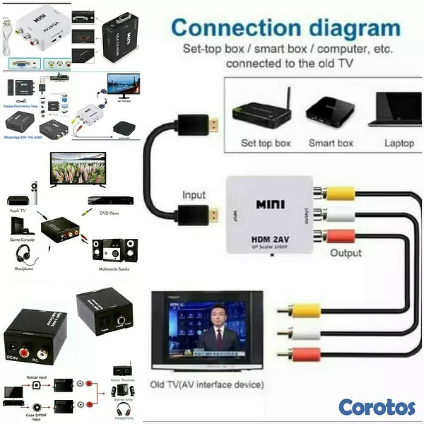 otros electronicos - Convertidores para TV y convertidor de Audio digital óptico a análogo 1