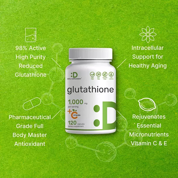 Salud y Equipamiento Médico - Glutation Reducido 1000mg 120u Deal Supplement 4