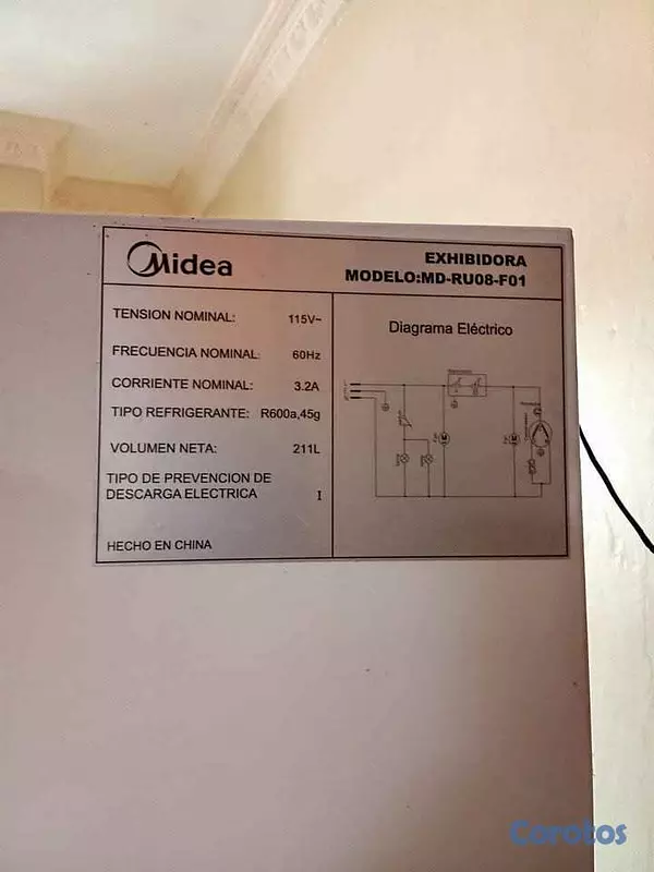 equipos profesionales - Vendo Refrigerador exhibidor Midea Negociable. 250 2