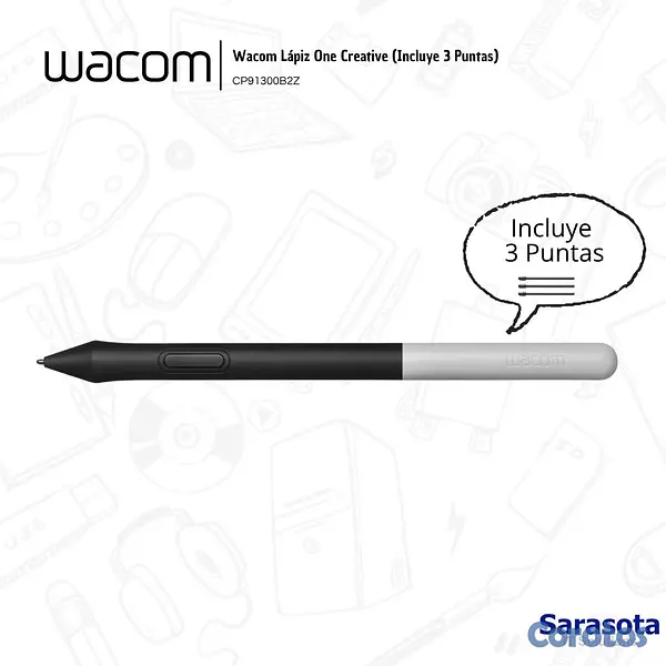 otros electronicos - Wacom Lápiz One Creative (Incluye 3 Puntas) 2