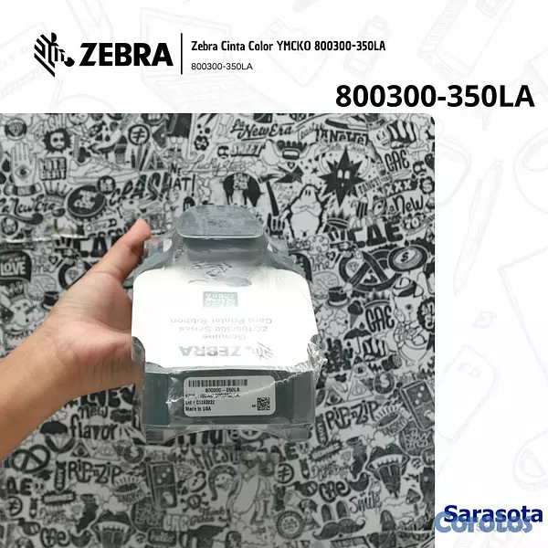 accesorios para electronica - Zebra Cinta Color YMCKO 800300-350LA 4