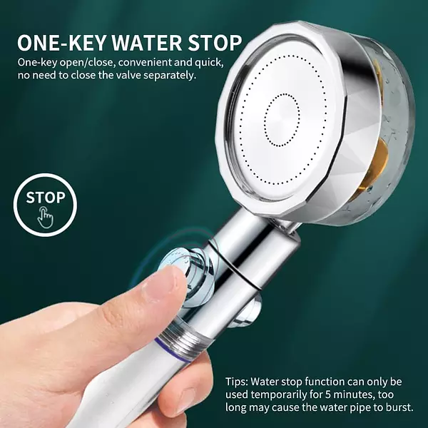 herramientas, jardines y exterior - Cabezales de ducha de alta presión giratorio tipo spa con carga turbo 360 6