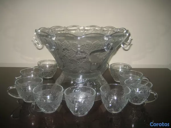 cocina - PONCHERAS PARA COCTELES Y PONCHES CON SUS TAZAS 2