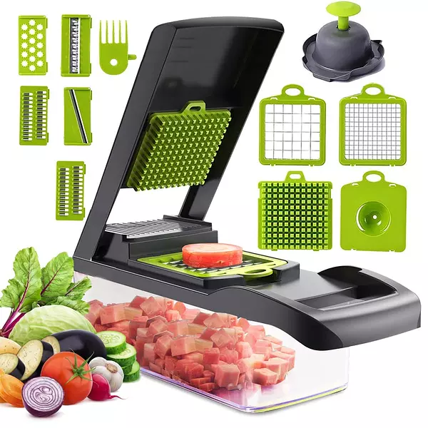 electrodomesticos - Cortadora de mandolina para cocina, multifuncional, picadora, veggie slicer 8
