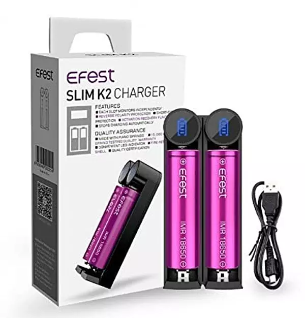 accesorios para electronica - Cargador para 2 Baterias Li-Ion USB para 18650/18350/16340/26650/14500 vaper 2