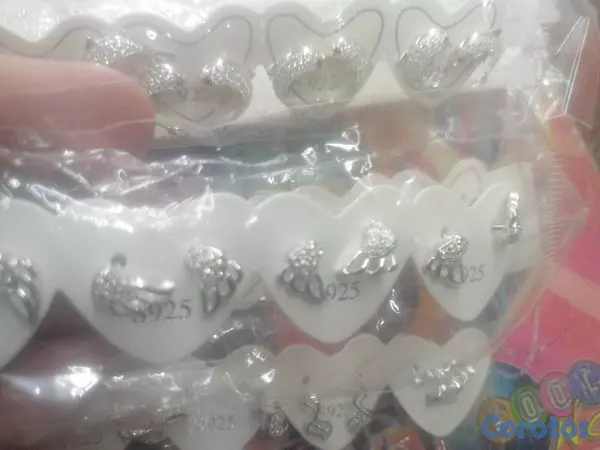 joyas, relojes y accesorios - aretes, argollas de plata Italy 925 4