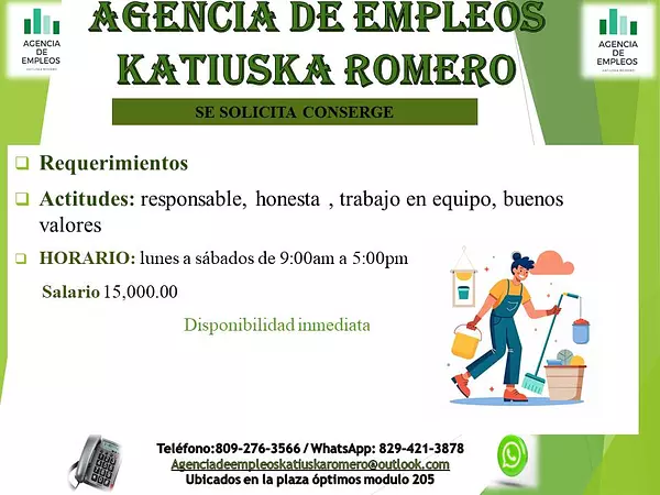 empleos disponibles - conserje  2