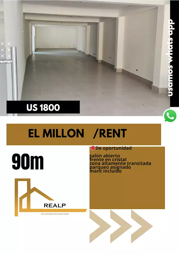 oficinas y locales comerciales - Local céntrico y comercial en el millon 1