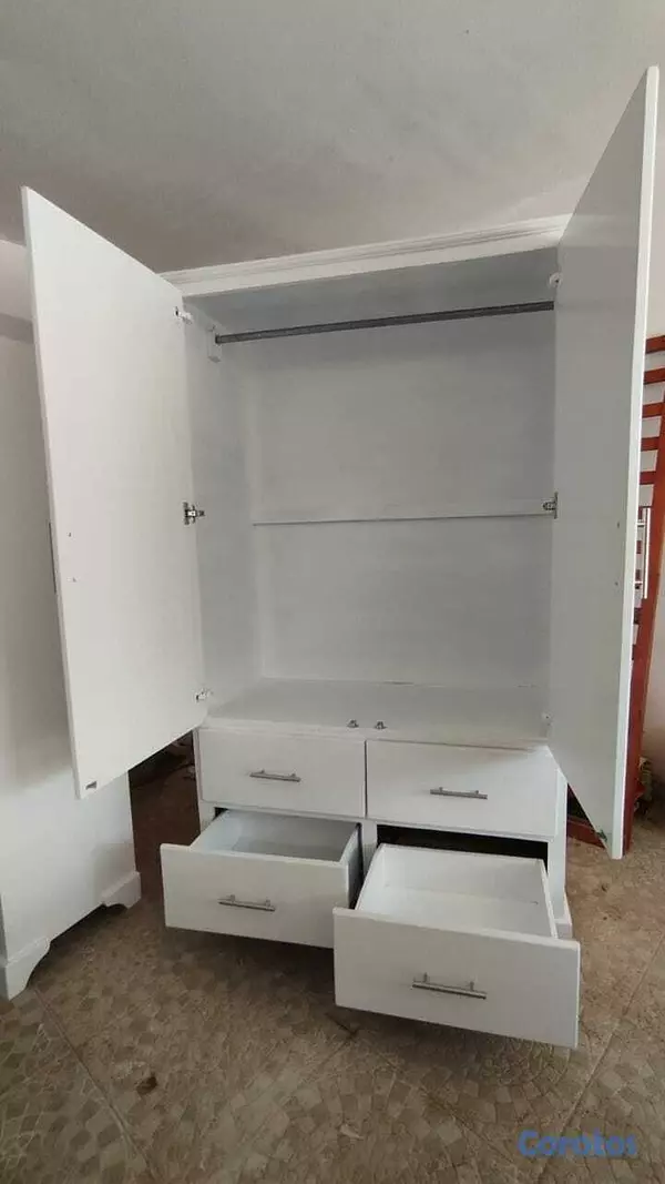 muebles y colchones - Armario grande con gavetas blanco  1