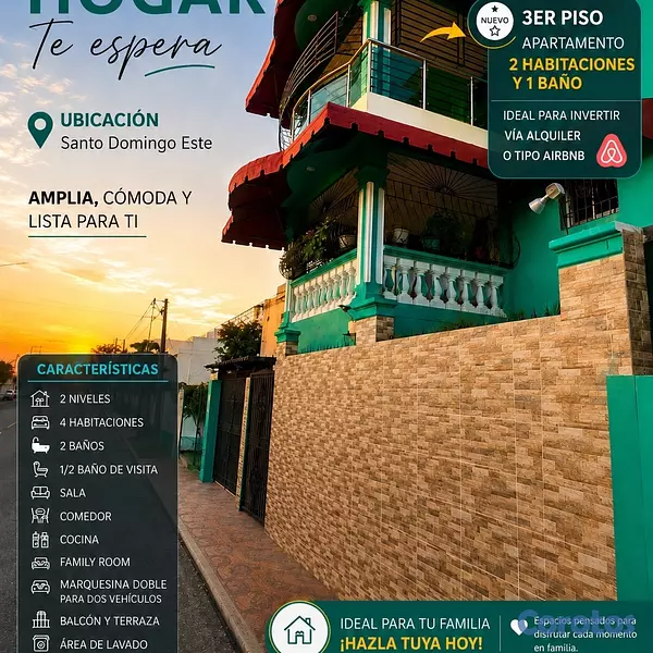casas - Amplia y Hermosa Propiedad en Santo Domingo Este con Apartamento Independiente 13