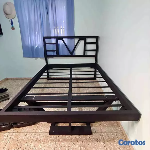 muebles y colchones - base de cama en hierro  2