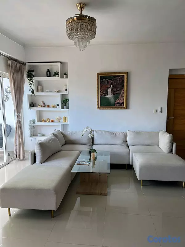apartamentos - APARTAMENTO EN ALQUILER TOTALMENTE AMUEBLADO EN EL EXCLUSIVO SECTOR EVARISTO M. 4