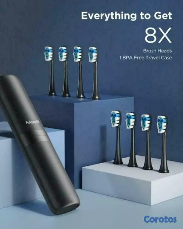 salud y belleza - Cepillo de dientes eléctrico ultrasónico P11 con 8 cabezales y estuche viaje 2