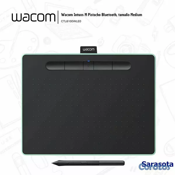 accesorios para electronica - Wacom Intuos M Pistacho CTL6100WLE0 2