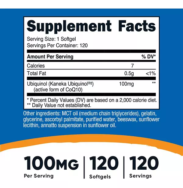 Salud y Equipamiento Médico - Capsulas Blandas De Ubiquinol -nutricost -100 Mg 2
