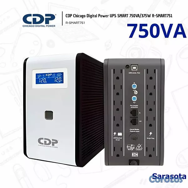otros electronicos - CDP UPS Smart 750VA/375W (R-SMART751) 2