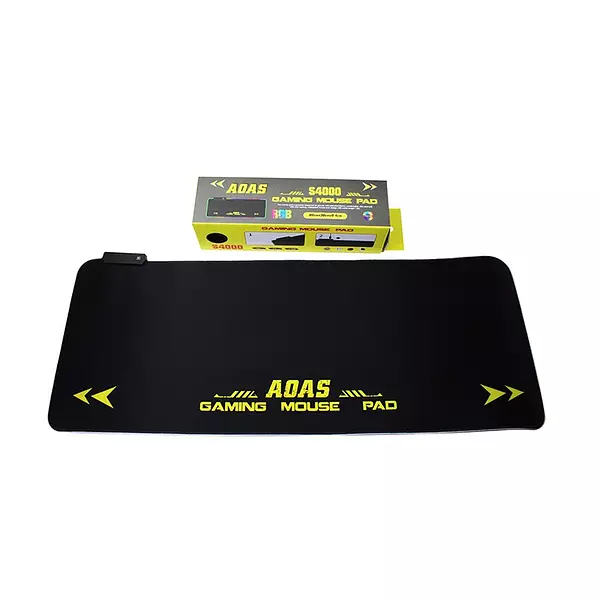 accesorios para electronica - MOUSE PAD ALFOMBRILLA GAMER CON LUCES RGB AOAS S4000 80X30X04 mousepad 3