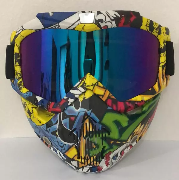 bicicletas y accesorios - Mascara Protección Moto Motocross Bicicleta Bici Lentes Buggies Careta Casco 6