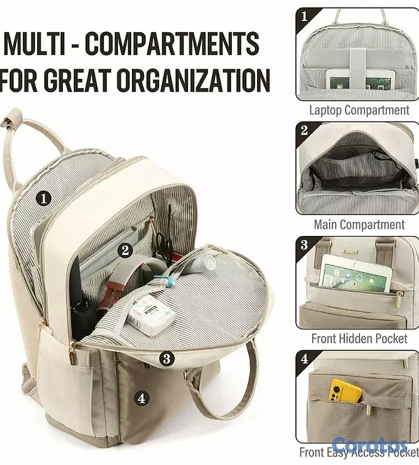 carteras y maletas - Mochila para estudiantes, viajeros y mamis, calida 6
