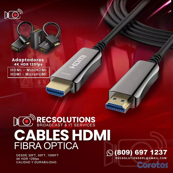 accesorios para electronica - Cables SDI & HDMI para Streaming y Transmisión profesional  3