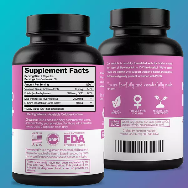 Salud y Equipamiento Médico - Myo & D-chiro Inositol 120 Cap Optify 3
