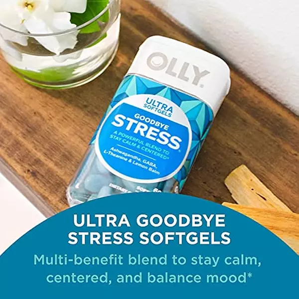 Salud y Equipamiento Médico - Olly Ultra Strength Goodbye Stress Softgels, Gaba, Ashwagand 3