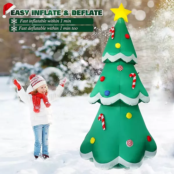 Salud y Equipamiento Médico - Inflable Arbol De Navidad De 7 Pies Luces Led Funfanso. 3