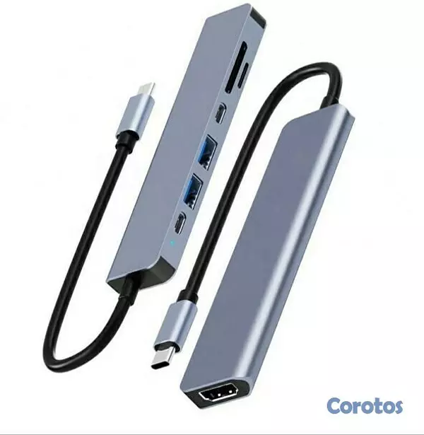 otros electronicos - Adaptador tipo C- USB C 7 en 1 a con conector HDMI 3