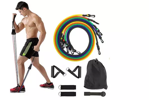 Artículos Deportivos - Juego Kit de bandas Elasticas de resistencia ejercicio Yoga Pilates Gym Ligas 4