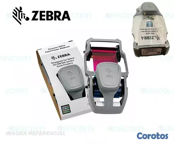 impresoras y scanners - ZEBRA ZC100 & ZC300, COLOR YMCKO, RENDIMIENTO DE 200 IMPRESIONES A COLOR POR ROL