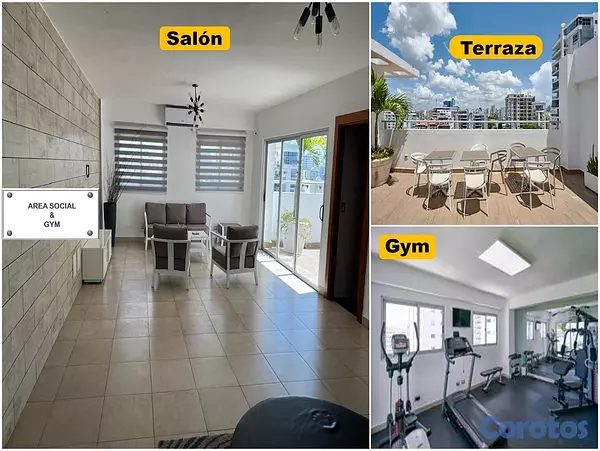 apartamentos - ALQUILO APTO de 1 HAB, 7MO. NIVEL, BALCON, ENS. PI 7