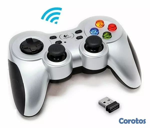 computadoras y laptops - GAMEPAD LOGITECH F710 2.4 GHZ WIRELESS, VIBRATION ON/OFF BUTTON, 2 AA BATTERIES. 2