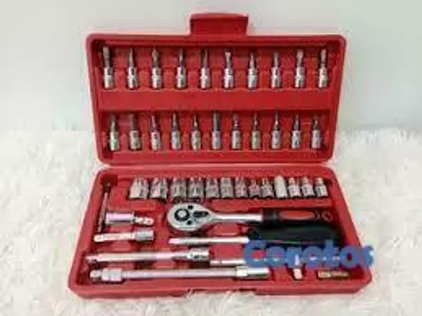 herramientas, jardines y exterior - Set Completo de Llaves de Tubo de 46 Piezas  3