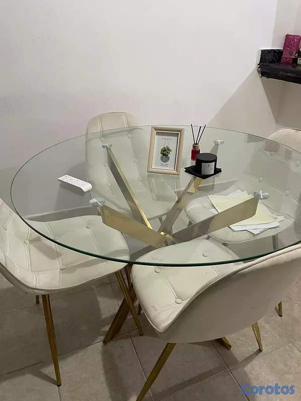 muebles y colchones - venta de mesa de cristal 1