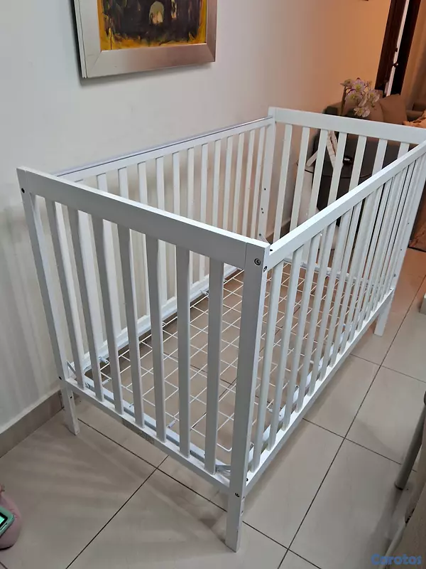 muebles - cuna en color blanco con poco uso,  7