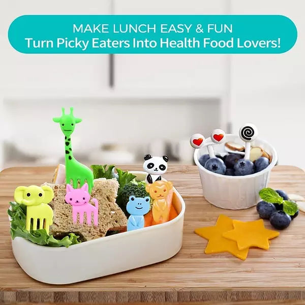 Salud y Equipamiento Médico - Mini Tenedores Para Niños Fruta Lunch 6