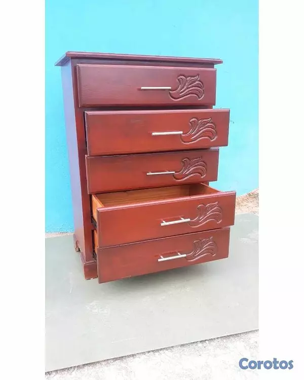 muebles y colchones - Biuro en color caoba ideal para adultos  3