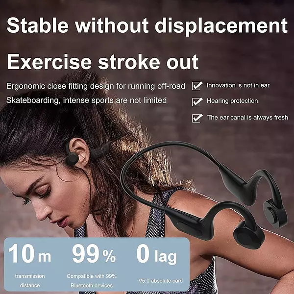accesorios para electronica - Auriculares de oído abierto, inalámbricos, Bluetooth, audifonos, conducción  4