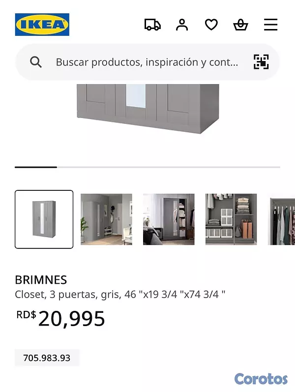 decoración y accesorios - Closet IKEA blanco con espejo – Buen estado 6
