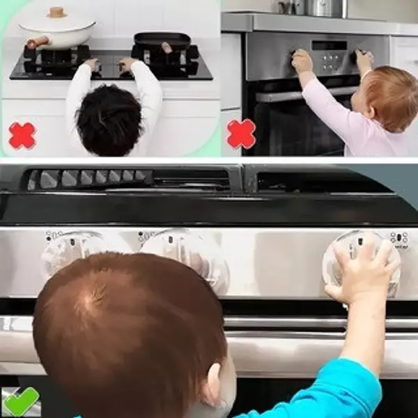 cocina - Protectores para perillas de estufa botones, seguridad infantil, tamaño universa 5