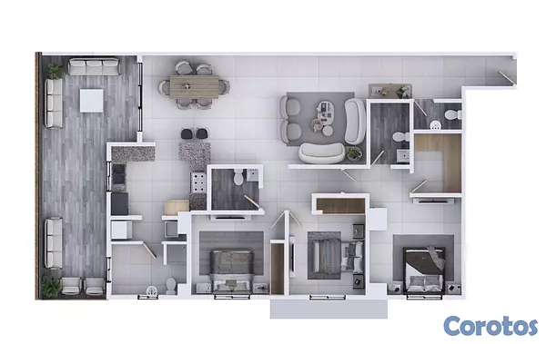 apartamentos - Apartamentos en Venta en El Millón Santo Domingo Proyecto Nuevo 2 y 3 Hab 10