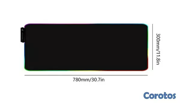 accesorios para electronica - Mousepad Gaming RGB de escritorio para Teclado y Ratón, Goma Impermeable con Bas 6
