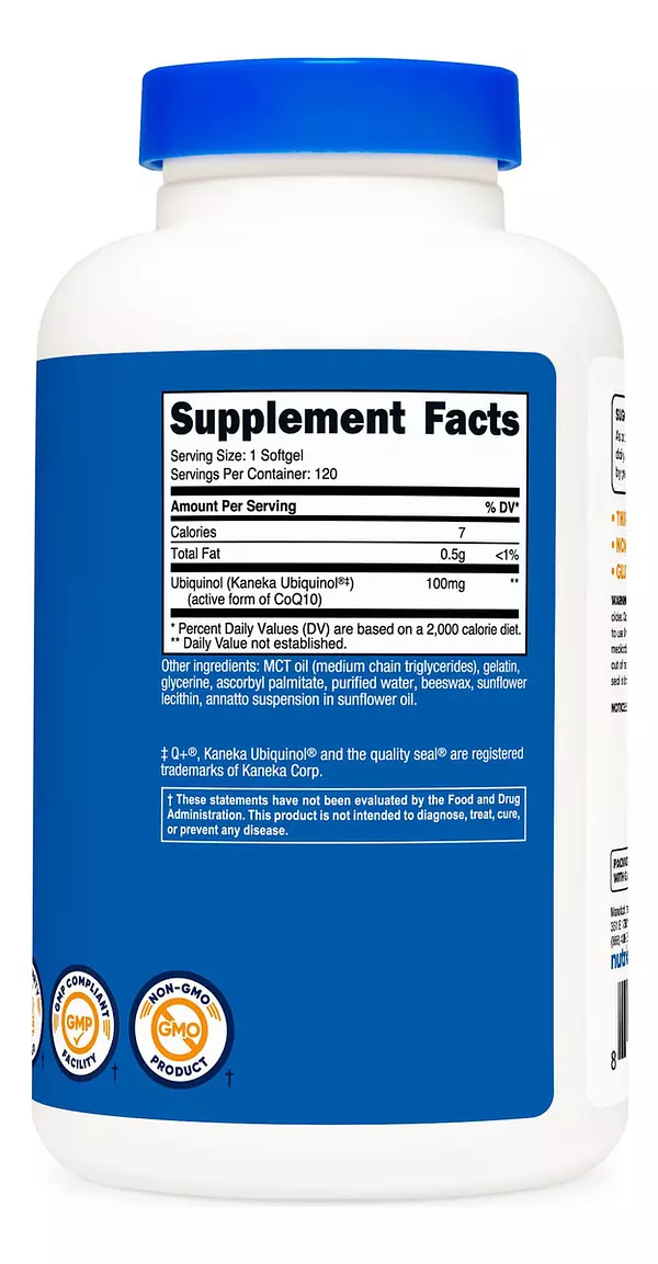 Salud y Equipamiento Médico - Capsulas Blandas De Ubiquinol -nutricost -100 Mg 5