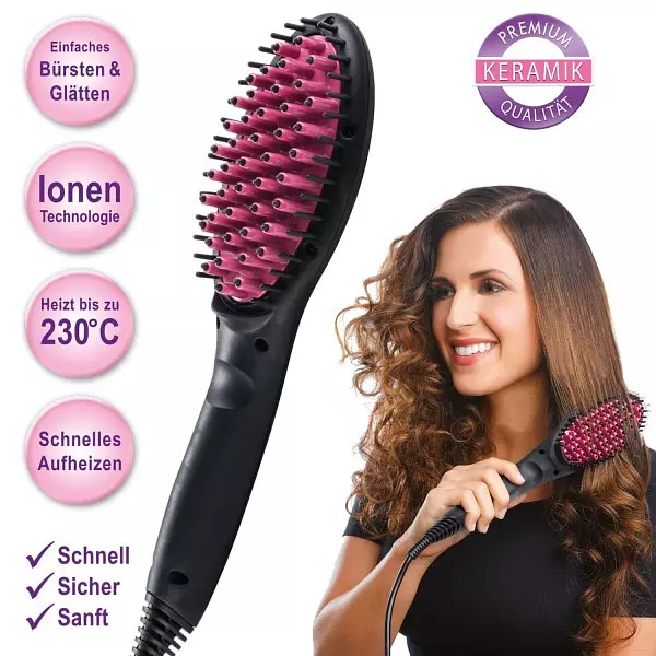 salud y belleza - Cepillo Alisador Secador Caliente Termico Profesional plancha
 6