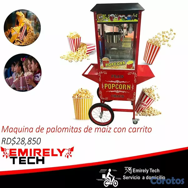 equipos profesionales - Maquina automatica de palomitas de maiz con carrit 1